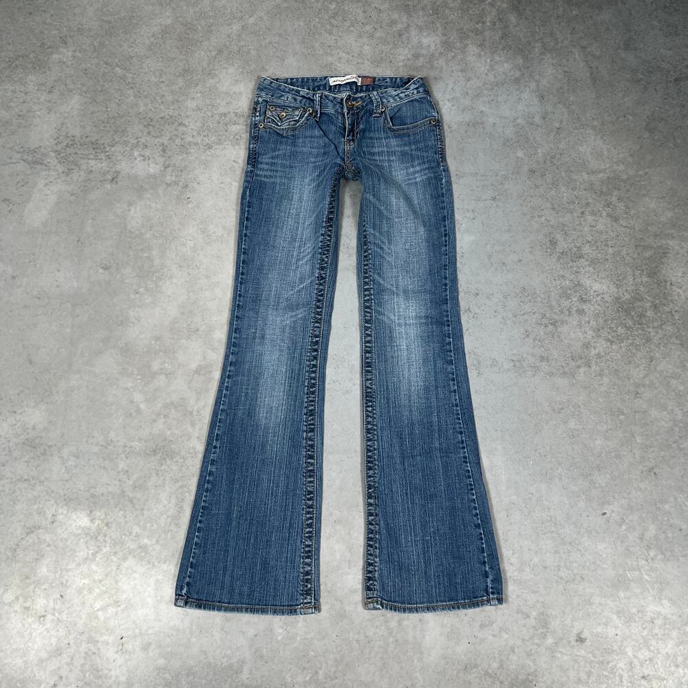 Aeropostale Low Rise Hailey Skinny Flare Women's Size 0 Vintage Jeans Bootcut